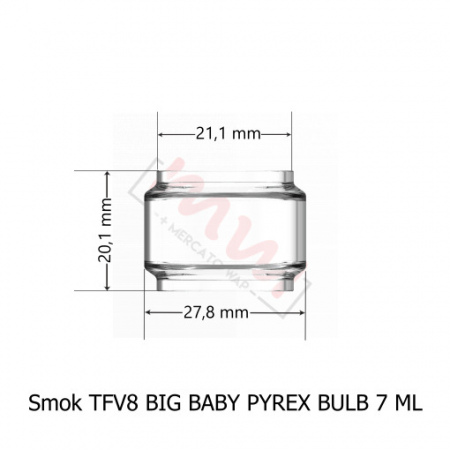 SMOK TFV 8 BIG BABY PYREX/TULEJKA/SZKIEŁKO BULB 7 ML